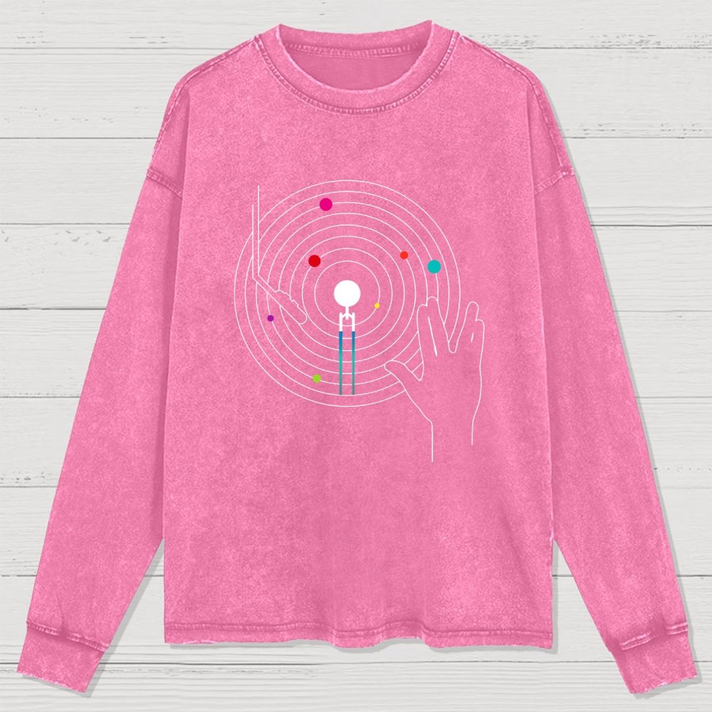 Star Vinyl Washed Long Sleeve Tee