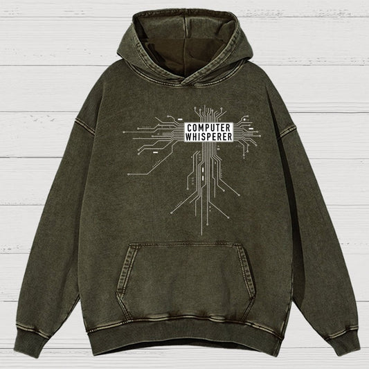 Computer Whisperer Vintage Distressed Hoodie