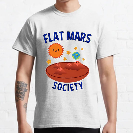 Flat Mars Society Nerdy T-Shirt