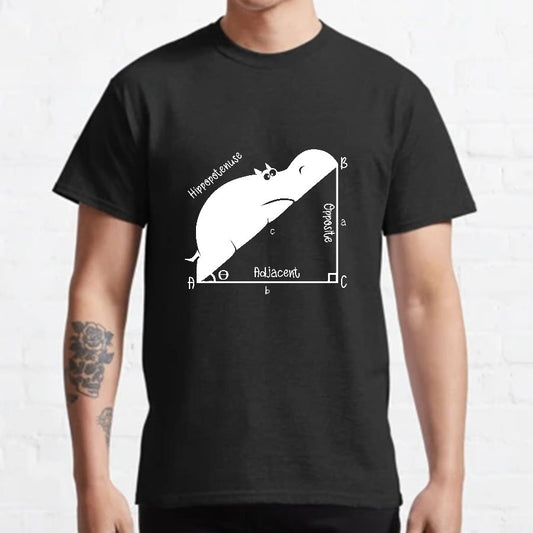 Funny Hippopotenuse Math Geeky T-Shirt