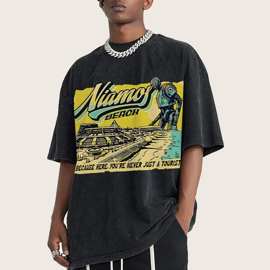 Niamos Beach Vintage Distressed T-shirt