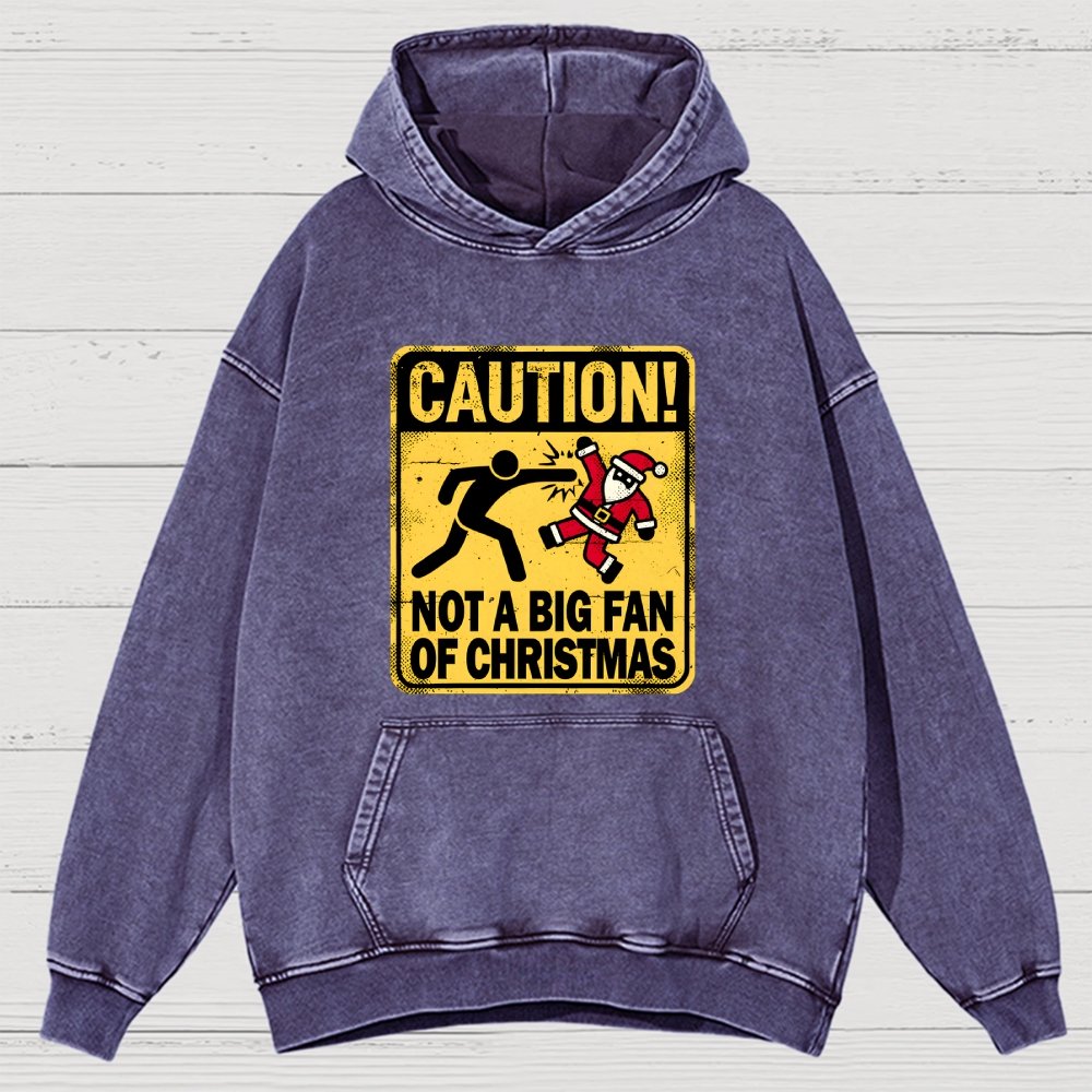 Christmas Caution Vintage Distressed Hoodie