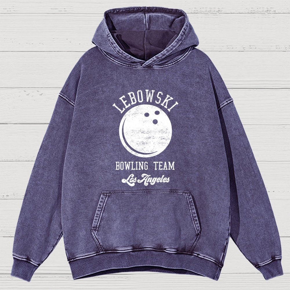 Bowling Team Vintage Distressed Hoodie