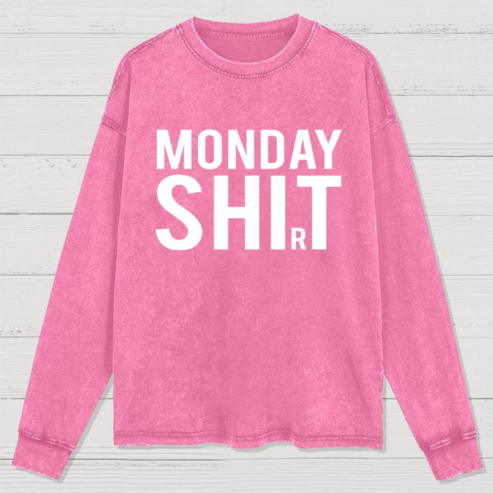 MONDAY SHIrT Washed Long Sleeve Tee