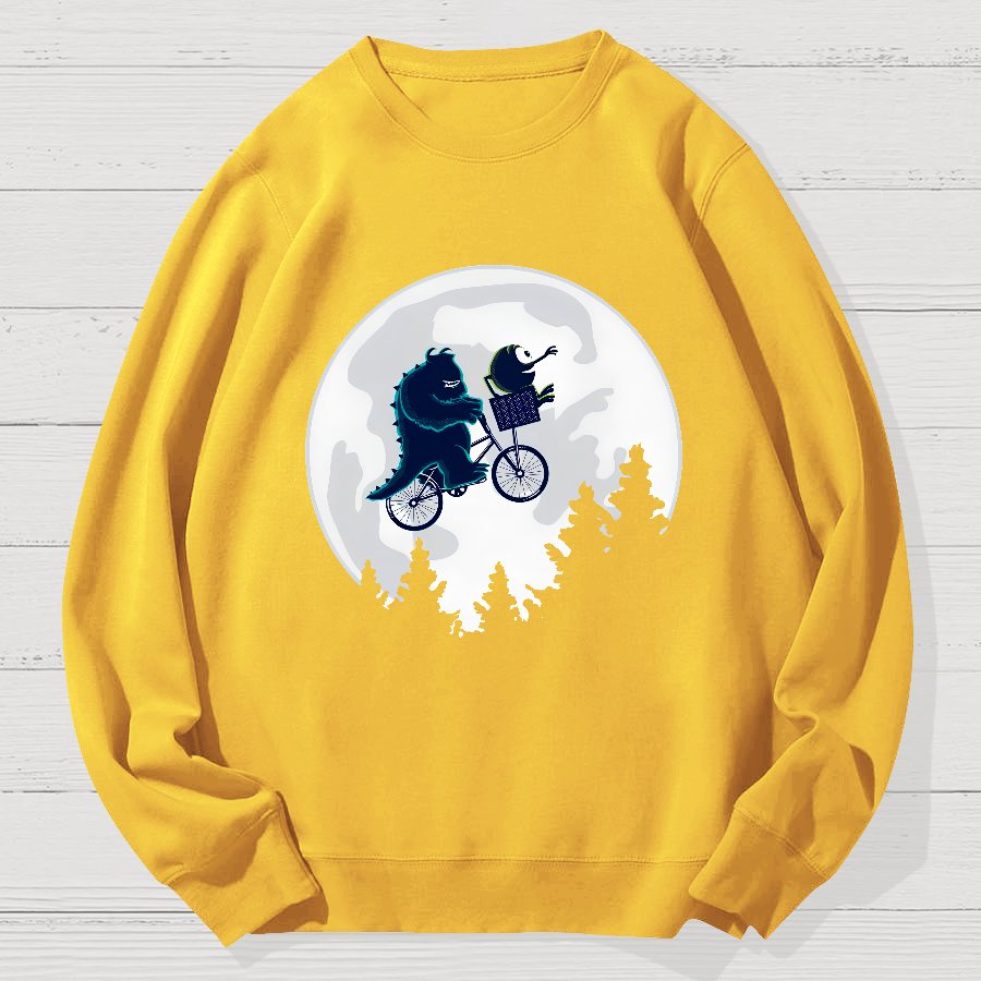 Ride Across The Moon Geek Cotton Sweatshirt