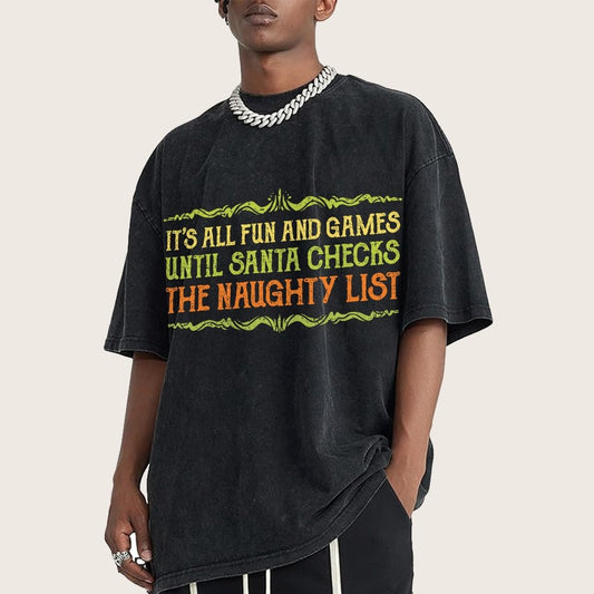 The Naughty List Vintage Distressed T-shirt
