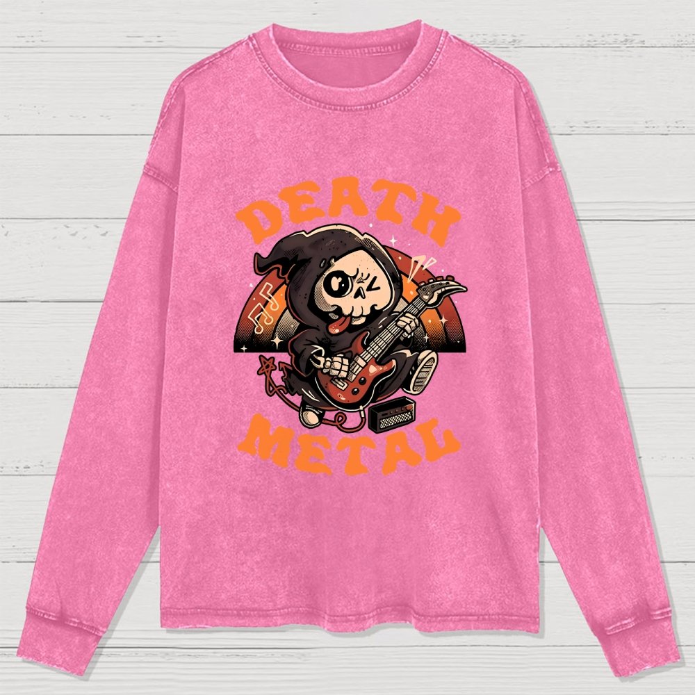 Death Metal Reaper Washed Long Sleeve Tee