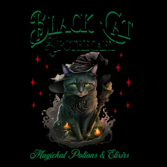 Black Cat Apothecary Halloween Geek Cotton Sweatshirt