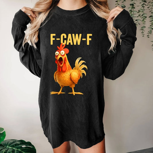 F-Caw-F Chicken Washed Long Sleeve Tee