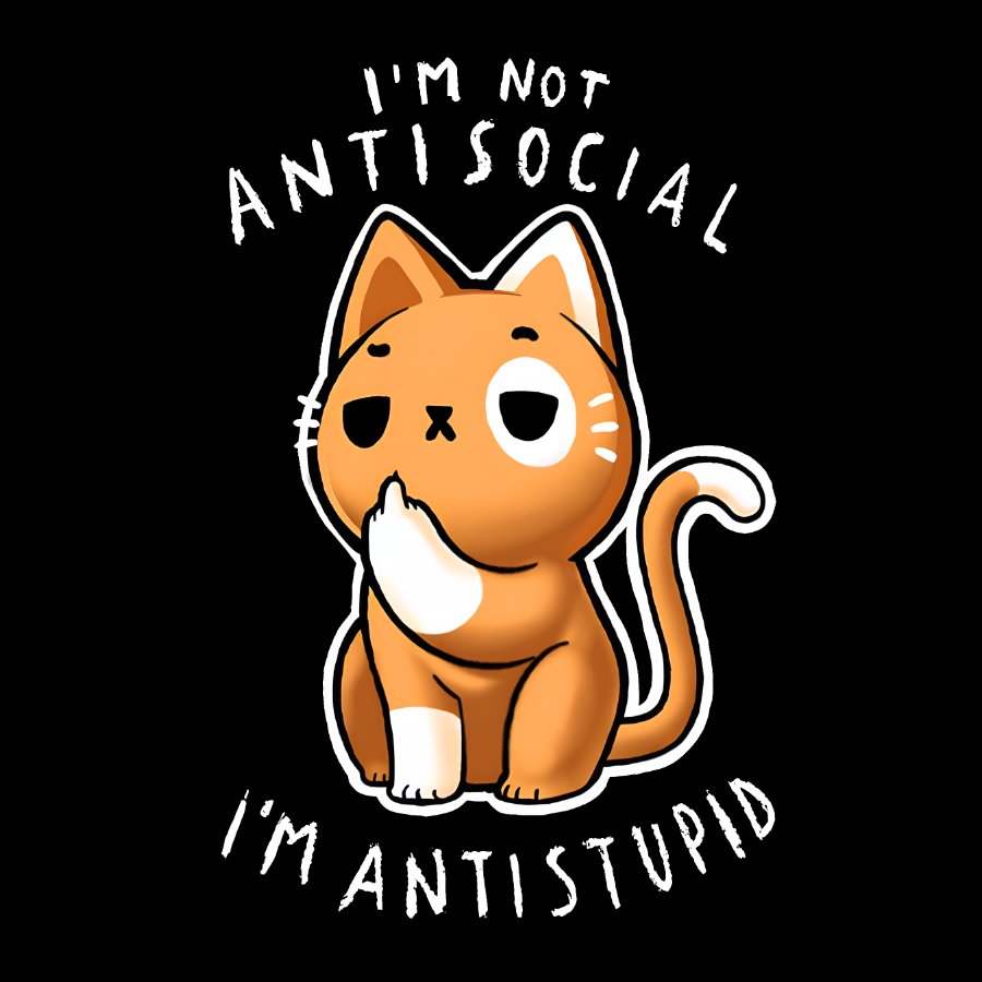I'm not Antisocial, I'm Antistupid Geek T-Shirt