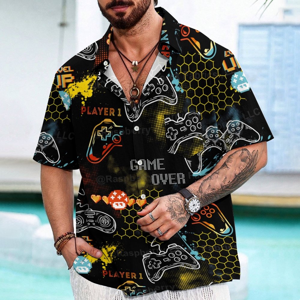 Retro Videos Games Geek Hawaiian Shirt