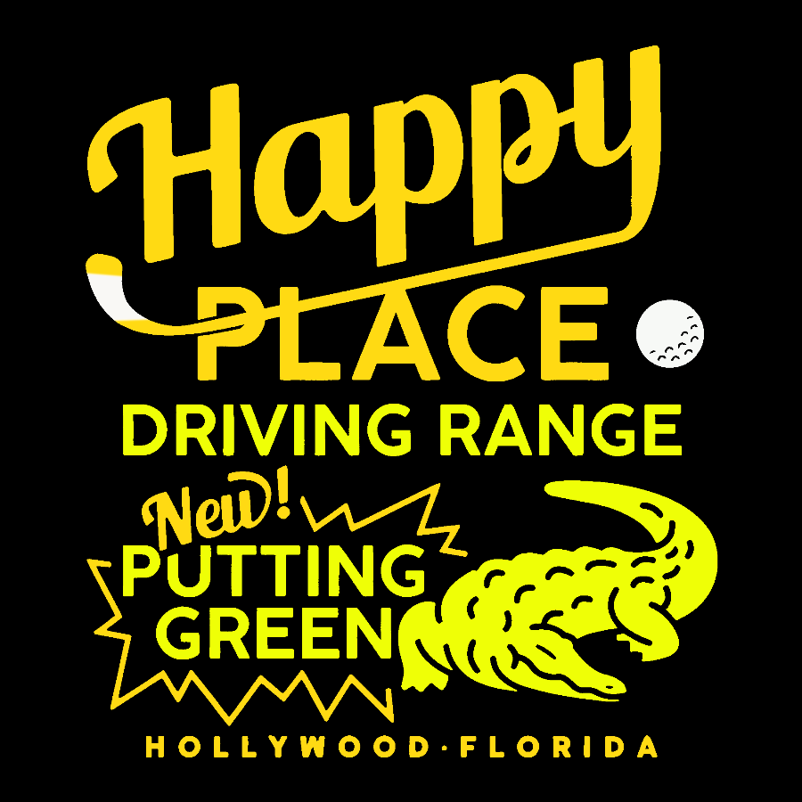 Happy Place Driving Range Geek T-Shirt
