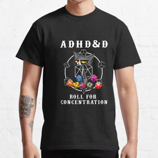 Adhd&Dnd Cat Geeky T-Shirt
