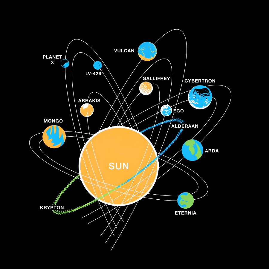 Solar System Geeky T-Shirt