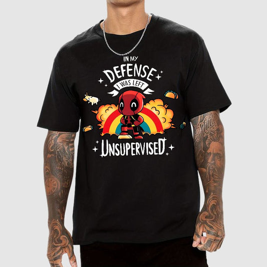 In My Defence I Was Left Unsupervised. Geek T-Shirt