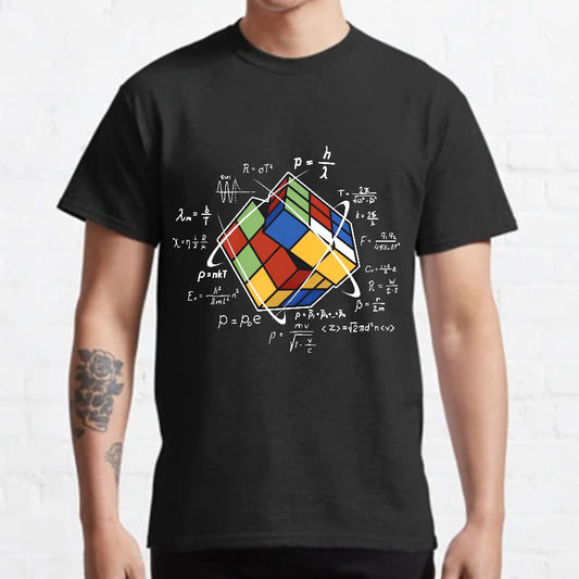Rubik Cube Retro Vintage Colorful Cube Game Math Geeky T-Shirt