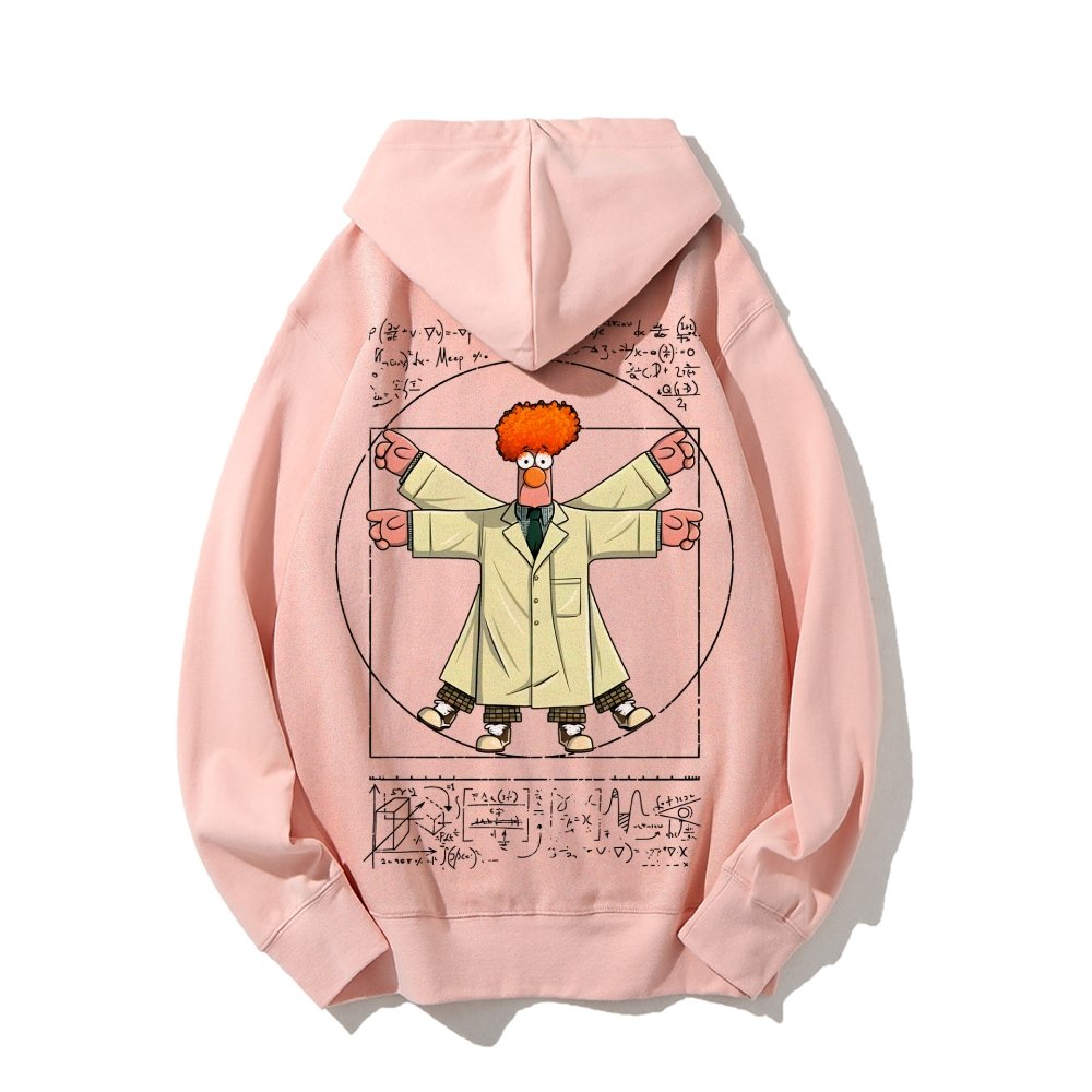 Vitruvian Puppet Printed Back Unisex Cotton Hoodie
