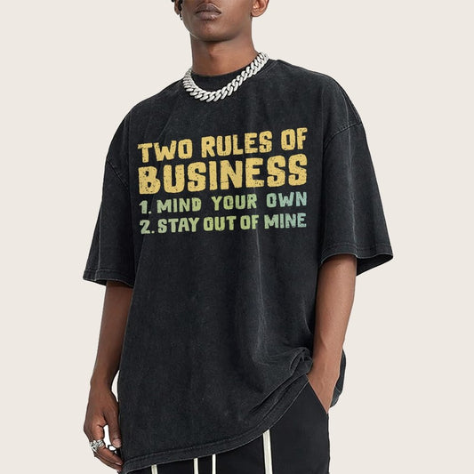 Two Rules of Business Vintage Distressed T-shirt
