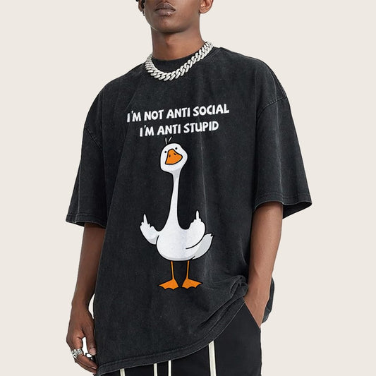 I’M Not Antisocial I’M Antistupid Vintage Distressed T-shirt