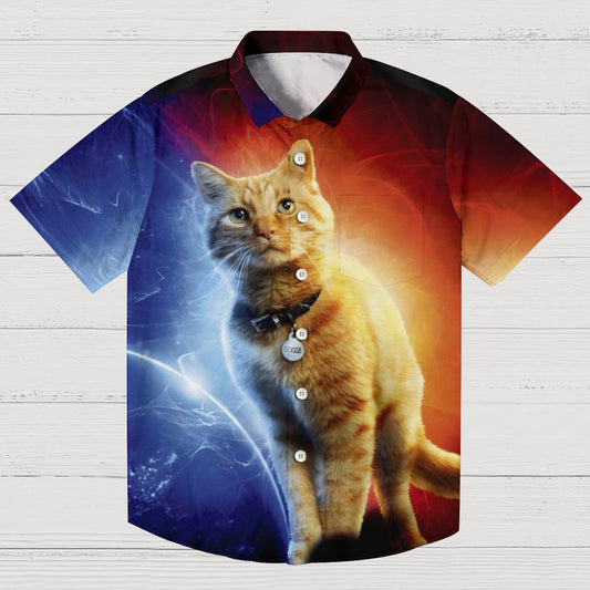 Goose Cat Alien Geek Hawaiian Shirt