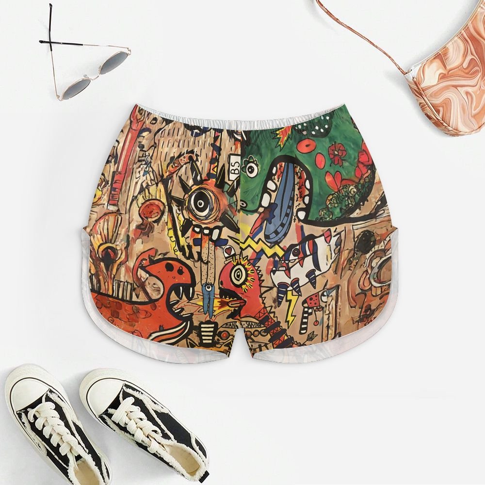 Art Graffiti Women's Geek Suspender Cami Set
