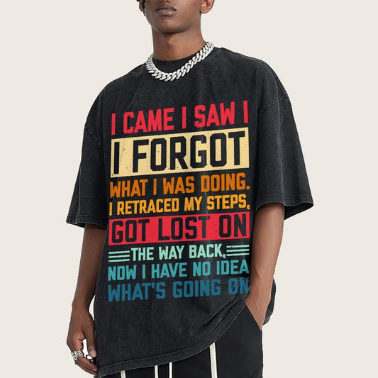 I Came I Saw I Forgot What I Was Doing Sarcastic Vintage Distressed T-shirt