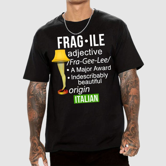 Funny Christmas Fragile Major Award Leg Lamp Geek T-Shirt