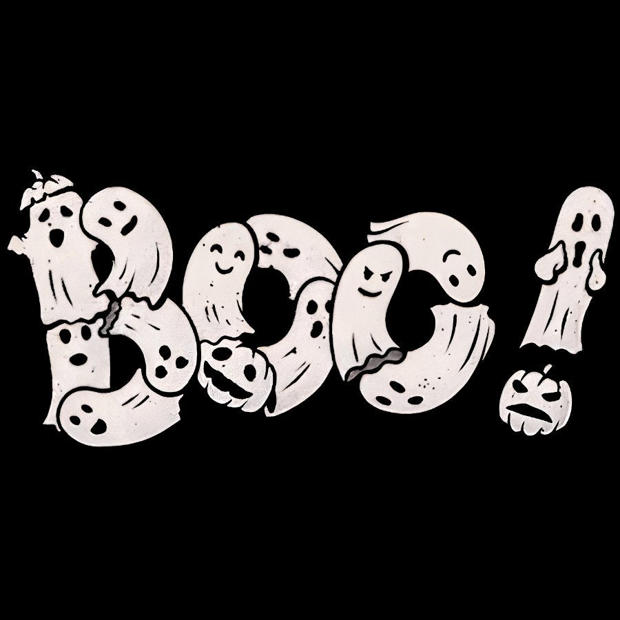 Boo - Funny Cute Ghost Typography Geek T-Shirt