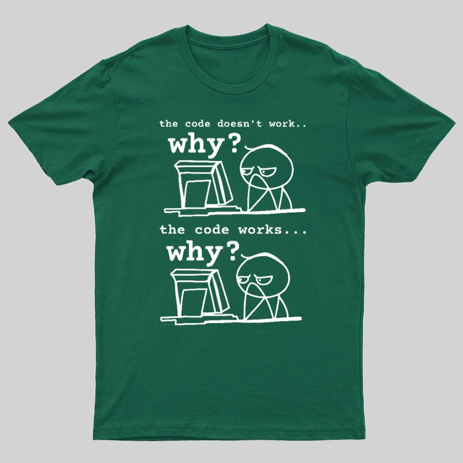Software Engineer The Code Doesn't Work Why Geeky T-Shirt