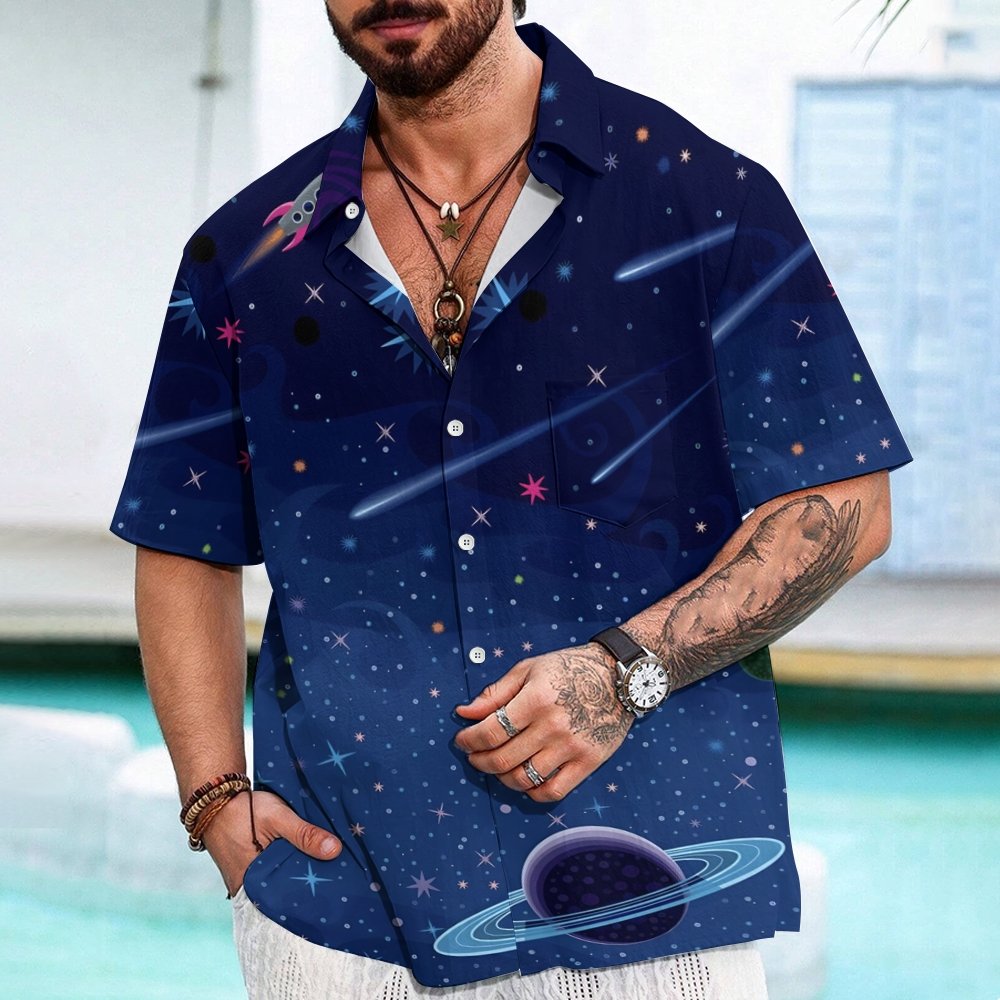 Galaxy Planet Series Print Geeky Shirt