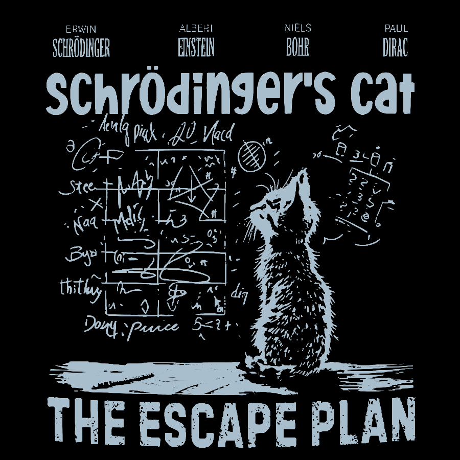 Schrodinger's Cat Escape Plan Interesting Physics Science Vintage Distressed Washed Tank