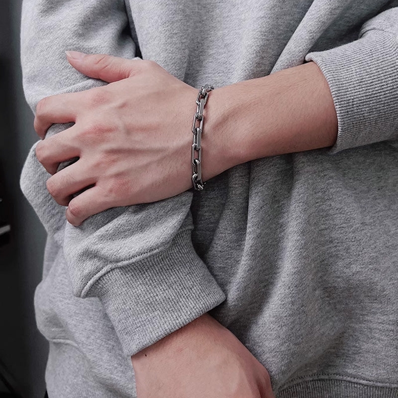 S-Clasp Square Titanium Steel Bracelet – Sleek Simplicity, Crafted to Last