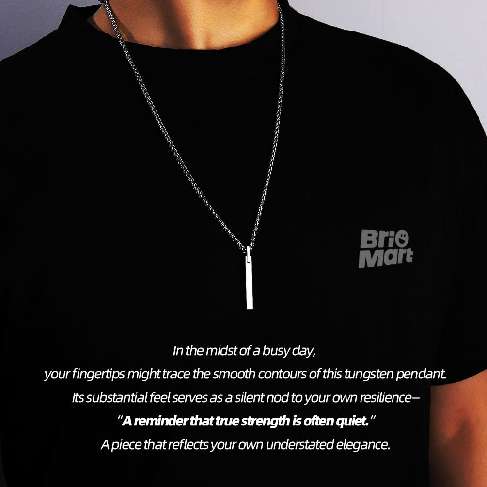 Engrave Your Unique Story | The Minimalist Tungsten Necklace