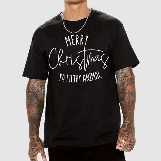 Merry Christmas Ya Filthy Animal Geek T-Shirt
