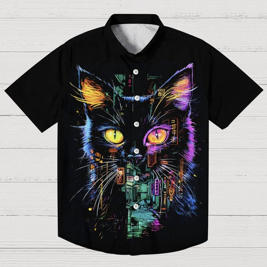 Street Cat Geek Hawaiian Shirt
