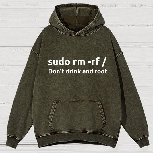 Dont Drink & Root Vintage Distressed Hoodie