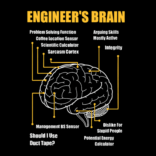 Engineers Brain Funny Sarcastic Engineering Geek Cotton Sweatshirt