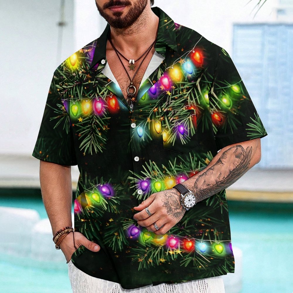 Christmas Art Decorative Light Print Geek Shirt