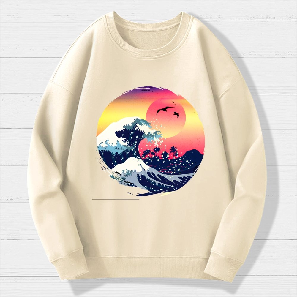 The Great Waves Geek Cotton Sweatshirt