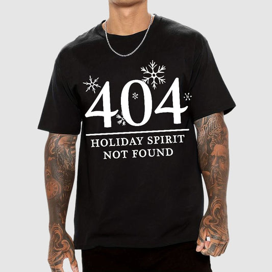 404 Holiday Spirit Not Found Geek T-Shirt