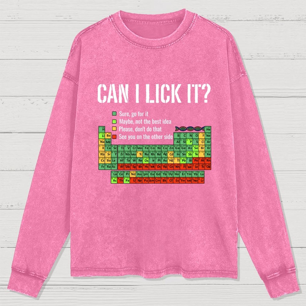 Can I Lick It Washed Long Sleeve Tee