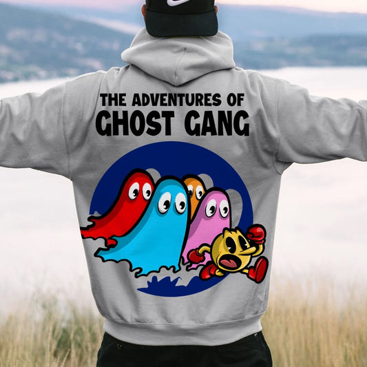 The Adventures Of Ghost Gang Printed Back Cotton Hoodie