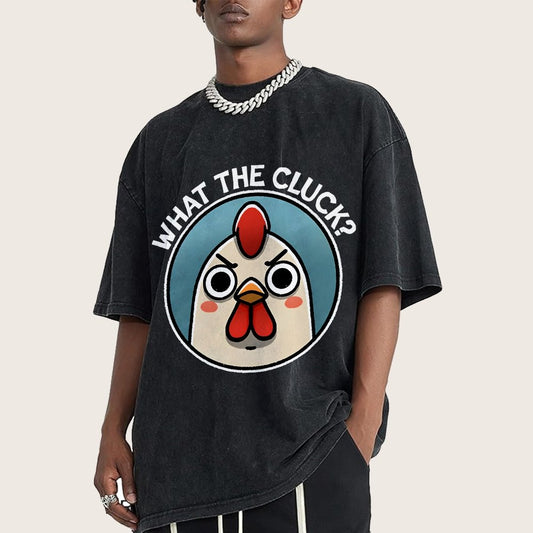 What The Cluck Vintage Distressed T-shirt