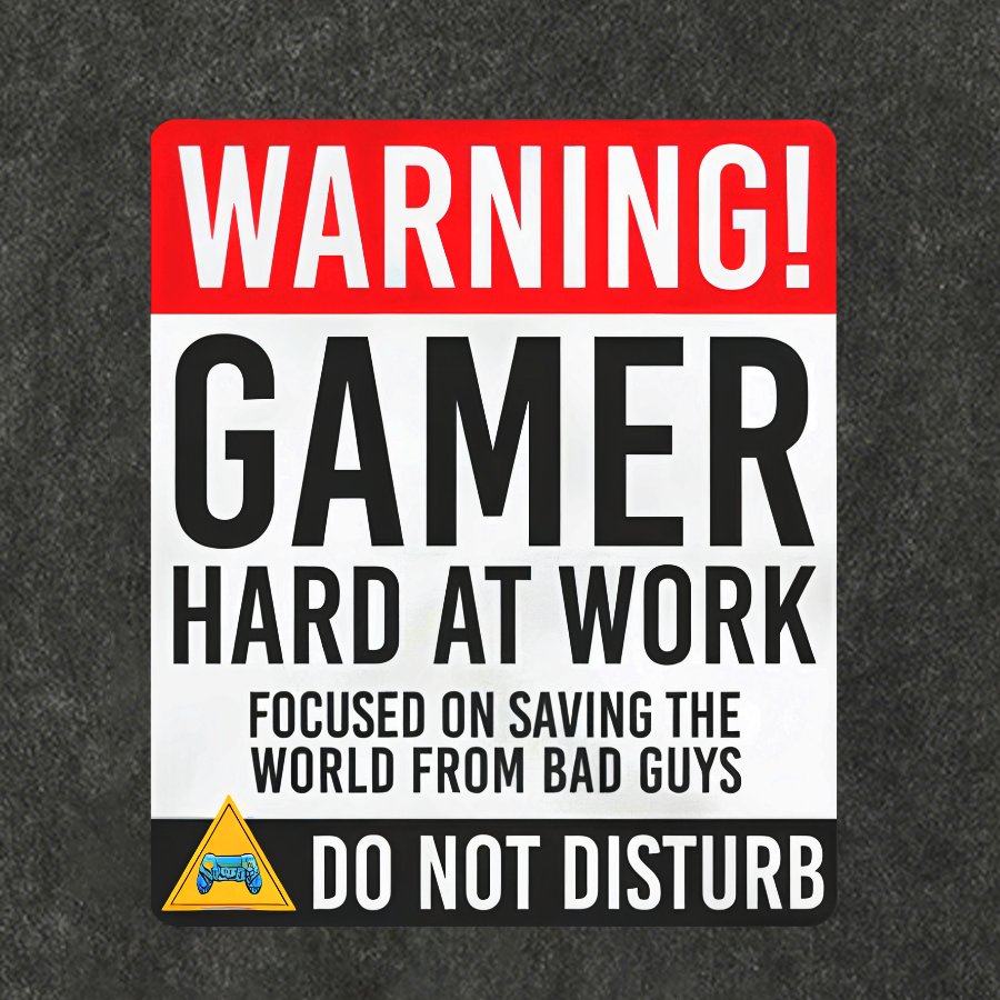 Warning Gamer Hard At Work - Geek Gamer Vintage Distressed T-shirt