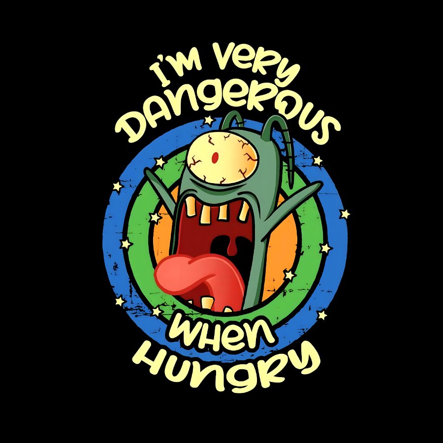 Very Dangerous When Hungry Geek T-Shirt