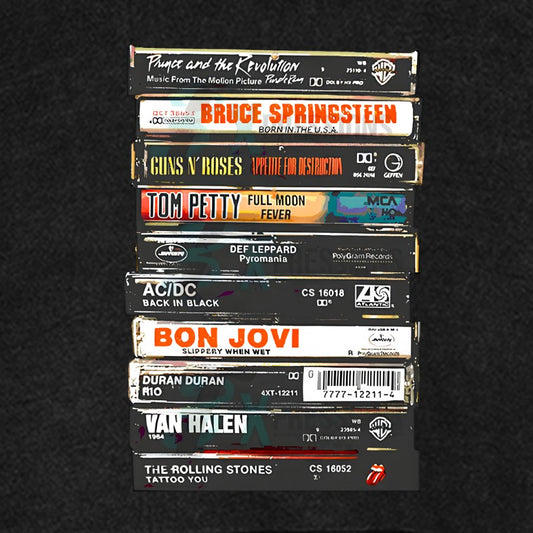 Vintage Rock Cassettes Vintage Distressed Hoodie