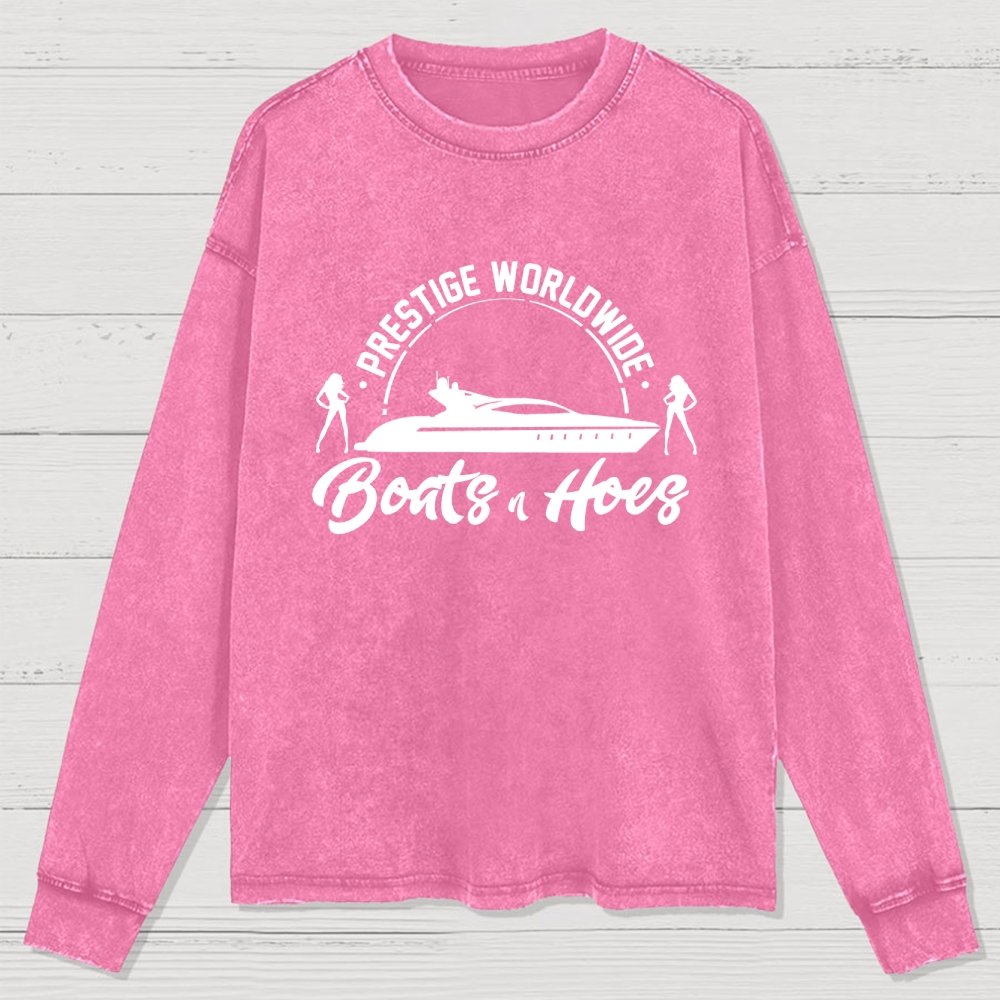 Boats 'n Hoes Washed Long Sleeve Tee