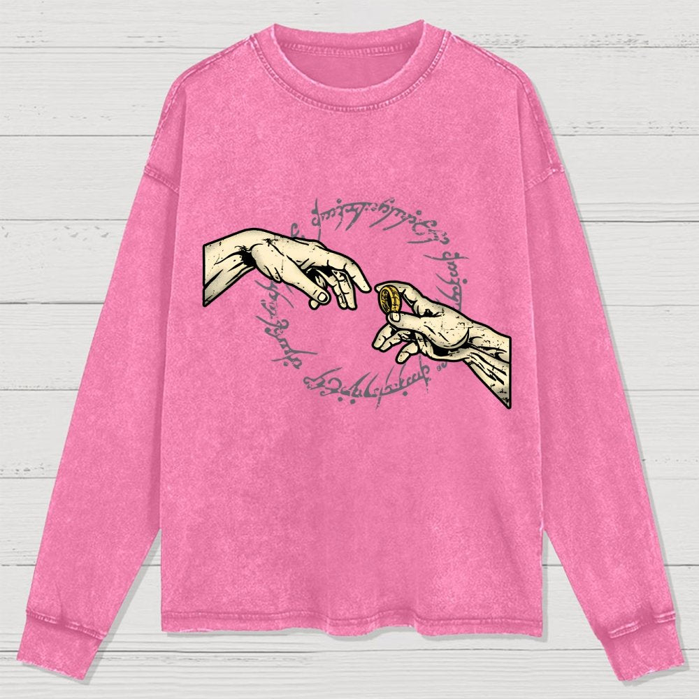 Creation Of The Circle Washed Long Sleeve Tee