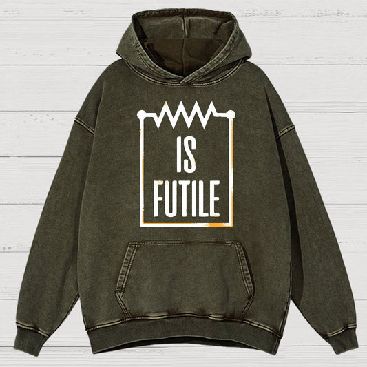 Resistor Is Futile Vintage Distressed Hoodie