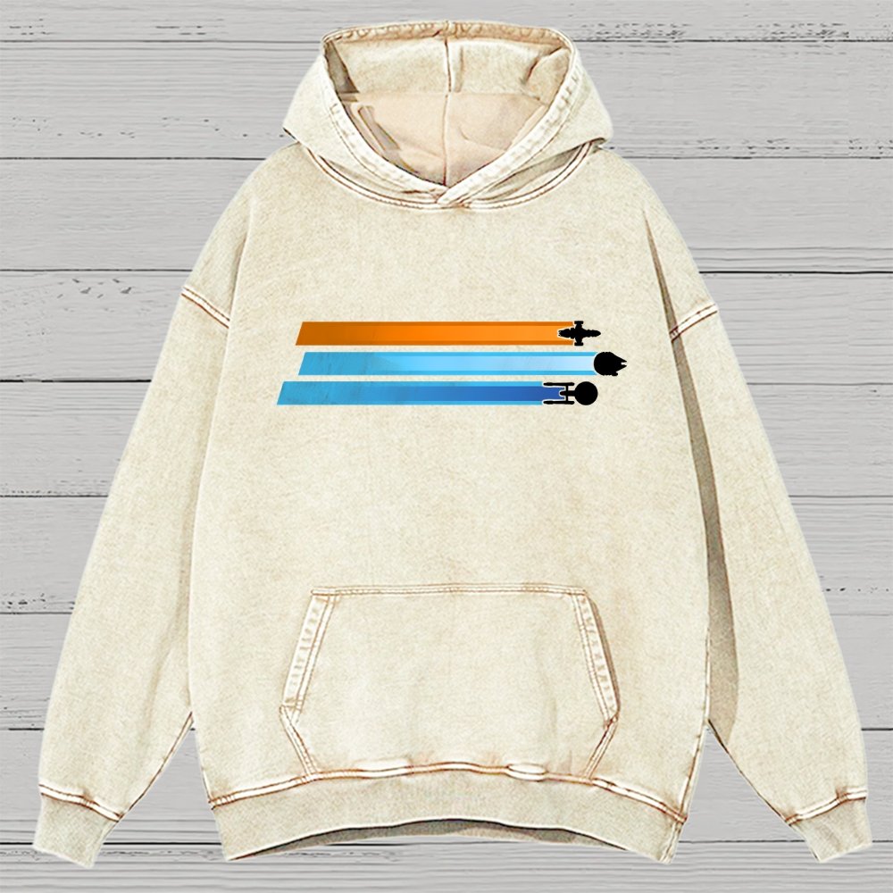 Space Racing Stripes Vintage Distressed Hoodie